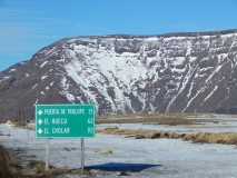 cartel de  ruta trolope