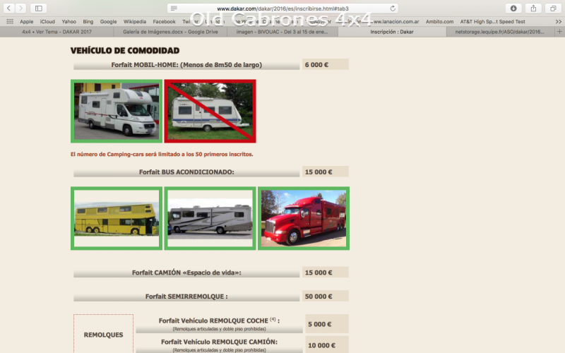 Precios Dakar 2016-6